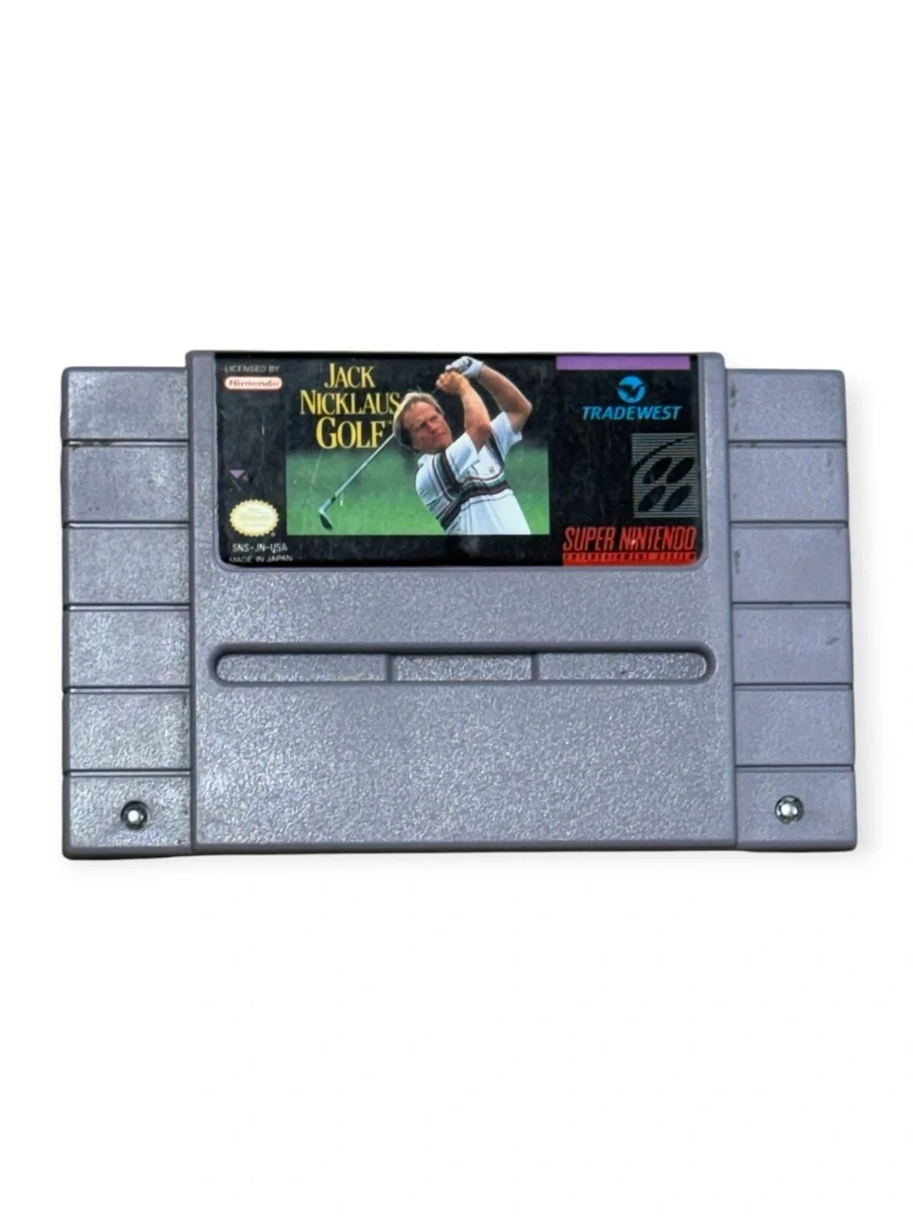 Nintendo Jack Nicklaus Golf Cartridge - Gray Shell with Black Label Accent